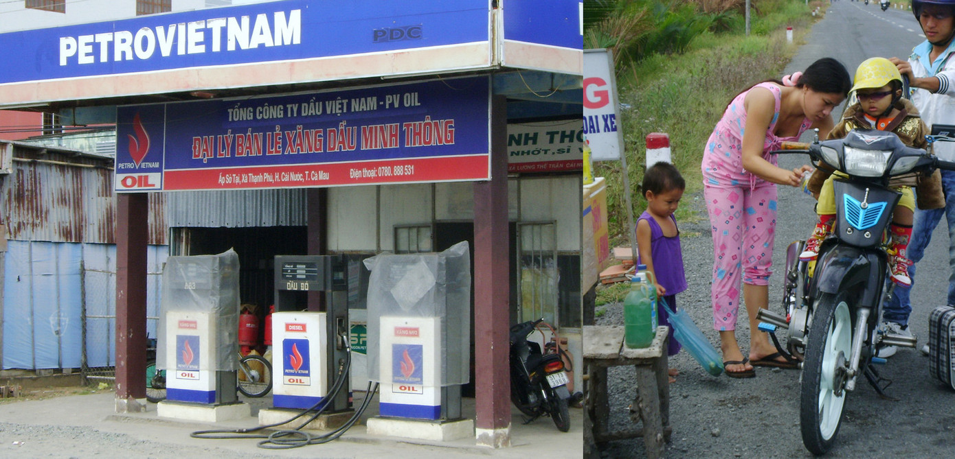 Cây xăng đóng cửa, người dân phải mua xăng ven đường với giá trên trời