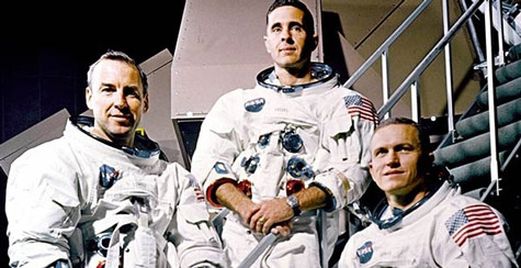 James Lovell, Willim Anders, Frank Borman, phi hành đoàn trên Apollo-8. Ảnh: Wikipedia