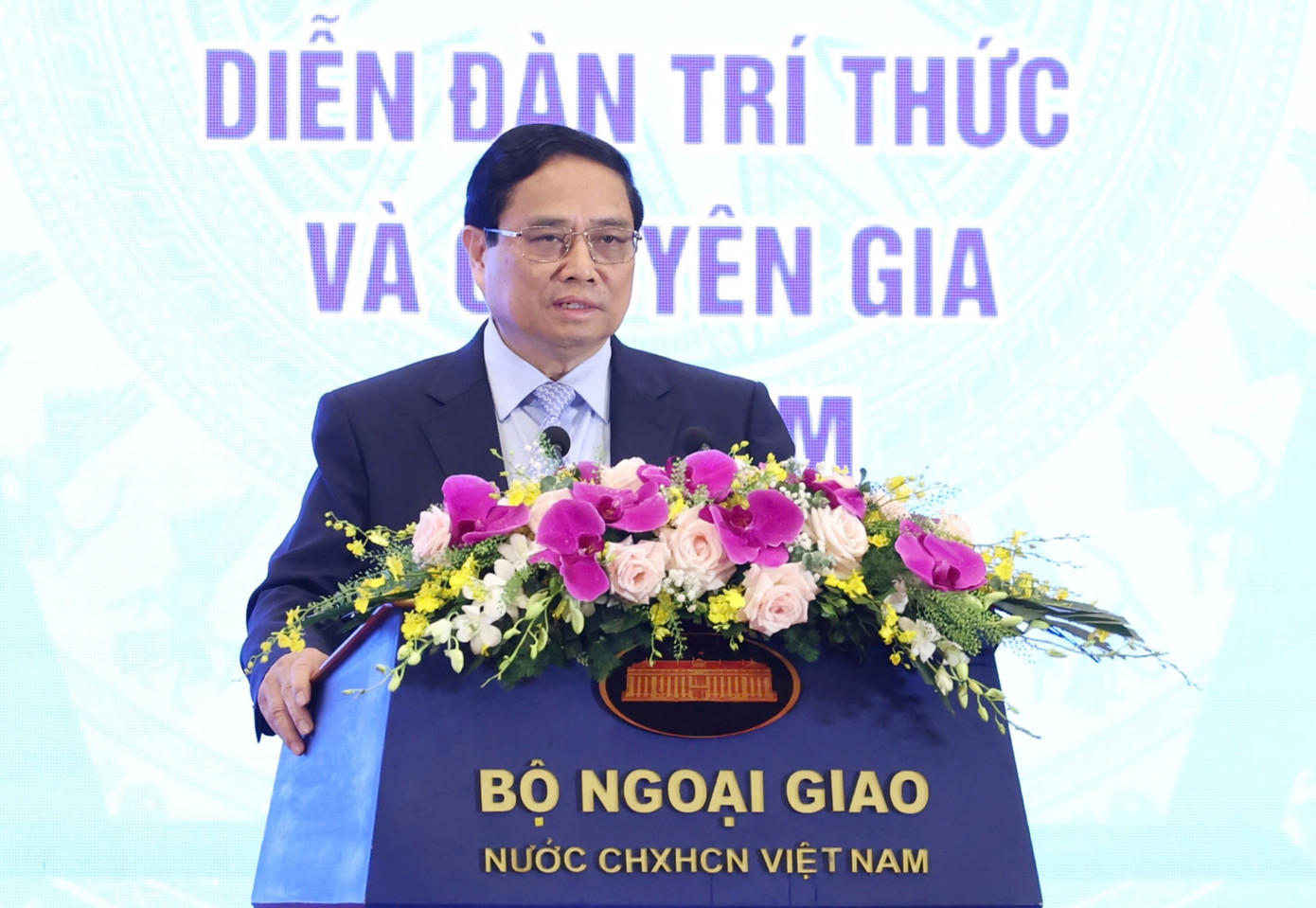Thủ tướng Phạm Minh Chính tham dự Diễn đàn Trí thức, chuyên gia Việt Nam ở nước ngoài 2024. (Ảnh: Nhật Minh)
