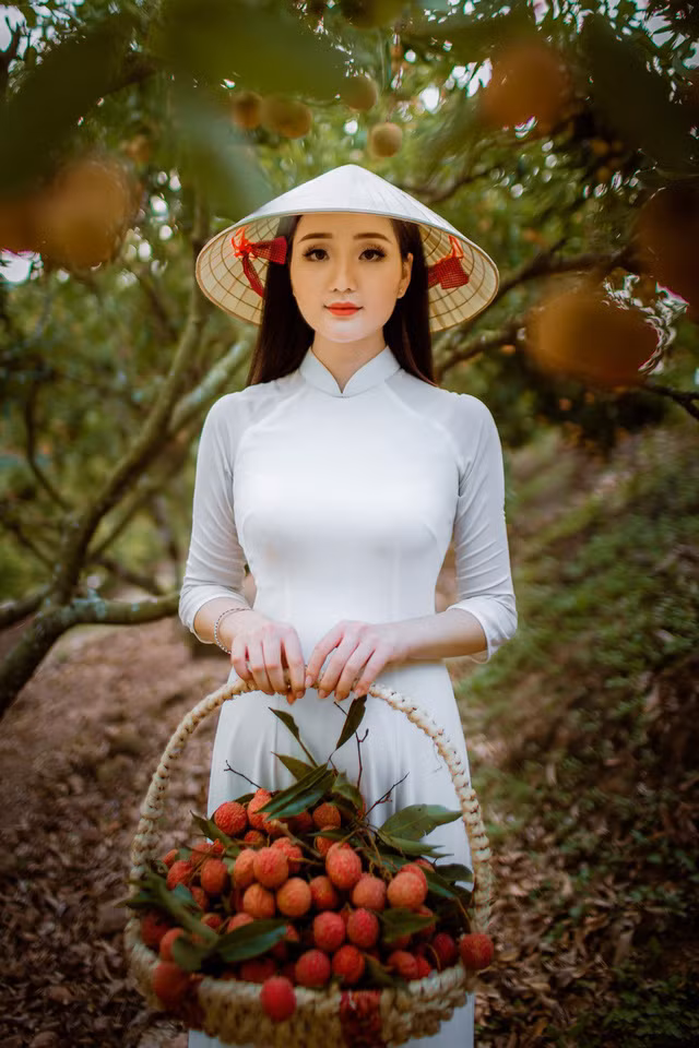 Cô gái sở hữu hai bằng ĐH loại giỏi khoe sắc bên vườn vải ảnh 6