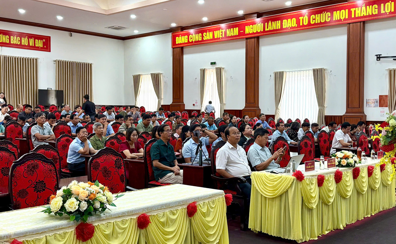 Điểm cầu hội thảo tại huyện Krông Pắc, tỉnh Đắk Lắk.