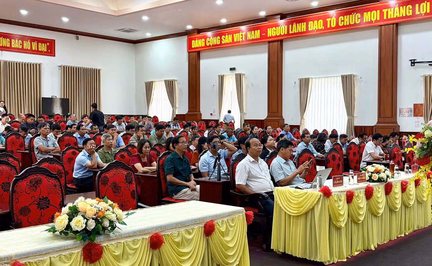 Điểm cầu hội thảo tại huyện Krông Pắc, tỉnh Đắk Lắk.