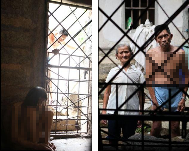 Dong Hai, 46 tuổi đã phải sống trong căn phòng xây nham nhở này suốt 30 năm qua 