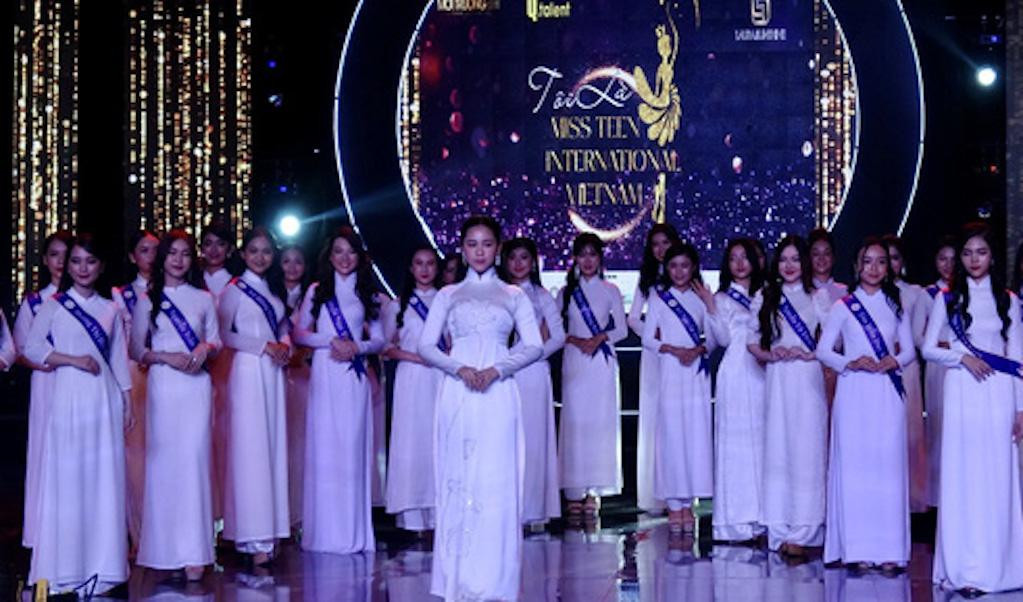 Các thí sinh tại cuộc thi Miss Teen International Việt Nam 2021