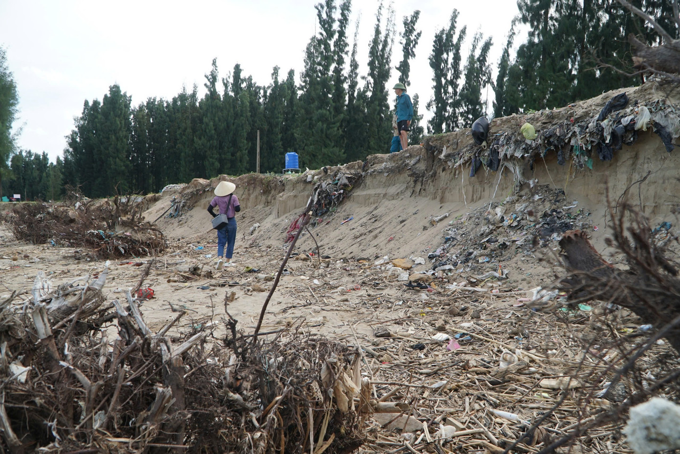 Xâm thực, gây sạt lở bờ biển tại xã Hoằng Trường