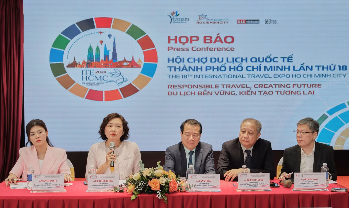 Nhà tổ chức kỳ vọng ITE HCMC 2024 tạo cú hích để phục hồi, phát triển du lịch bền vững. Nhà tổ chức kỳ vọng ITE HCMC 2024 tạo cú hích để phục hồi, phát triển du lịch bền vững.