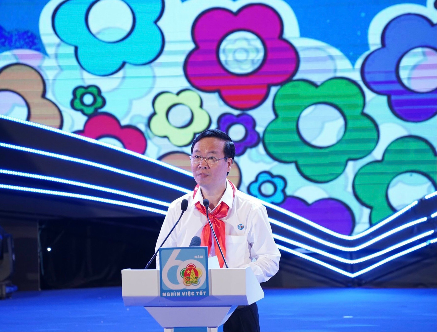 Chủ tịch nước Võ Văn Thưởng phát biểu tại buổi lễ (ảnh: Hoàng Mạnh Thắng). Chủ tịch nước Võ Văn Thưởng phát biểu tại buổi lễ (ảnh: Hoàng Mạnh Thắng).