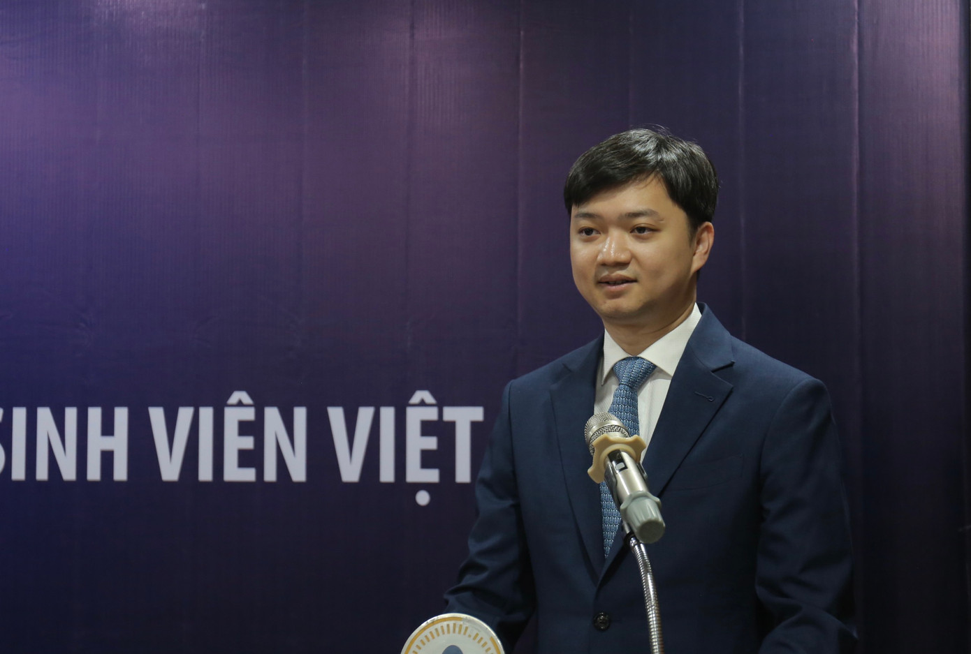 Anh Nguyễn Minh Triết, Bí thư T.Ư Đoàn, Chủ tịch T.Ư Hội SVVN phát biểu tại buổi lễ. Ảnh: Bảo Anh Anh Nguyễn Minh Triết, Bí thư T.Ư Đoàn, Chủ tịch T.Ư Hội SVVN phát biểu tại buổi lễ. Ảnh: Bảo Anh