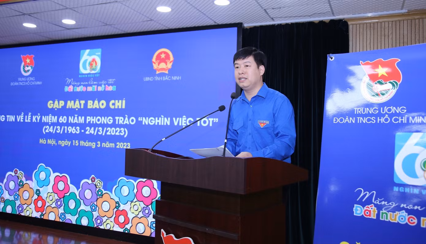 Anh Lê Hải Long, Trưởng ban Công tác Thiếu nhi T.Ư Đoàn, Phó Chủ tịch thường trực Hội đồng Đội T.Ư thông tin về lễ kỷ niệm. Ảnh: Lâm Đăng Hải Anh Lê Hải Long, Trưởng ban Công tác Thiếu nhi T.Ư Đoàn, Phó Chủ tịch thường trực Hội đồng Đội T.Ư thông tin về lễ kỷ niệm. Ảnh: Lâm Đăng Hải