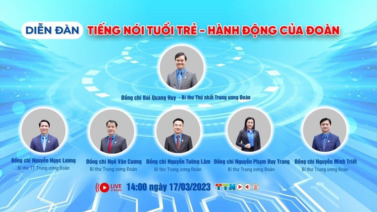 Ban Bí thư T.Ư Đoàn cùng tham gia “Tiếng nói tuổi trẻ - Hành động của Đoàn” vào lúc 14h00, ngày 17/3. Ban Bí thư T.Ư Đoàn cùng tham gia “Tiếng nói tuổi trẻ - Hành động của Đoàn” vào lúc 14h00, ngày 17/3.
