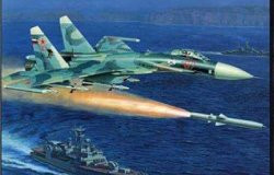 Máy bay Su-27 phóng tên lửa diệt hạm Yakhont