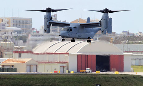 Máy bay MV-22 Ospreys của Mỹ tại Nhật Bản