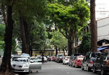 Dù quy định chỉ cho xe dừng, đỗ một bên đường nhưng ngày 15/7, người đàn ông ra dáng ông trùm tên Điểu cho ô tô đậu cả hai chiều. Dù quy định chỉ cho xe dừng, đỗ một bên đường nhưng ngày 15/7, người đàn ông ra dáng ông trùm tên Điểu cho ô tô đậu cả hai chiều