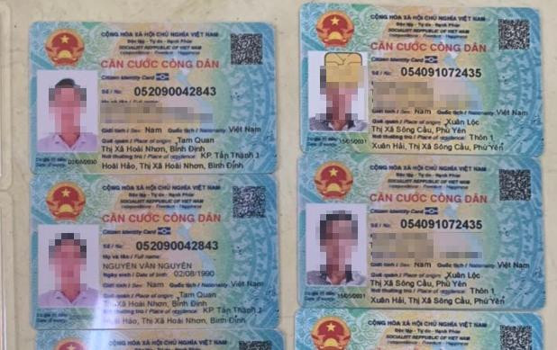 Căn cước công dân được các đối tượng làm giả.