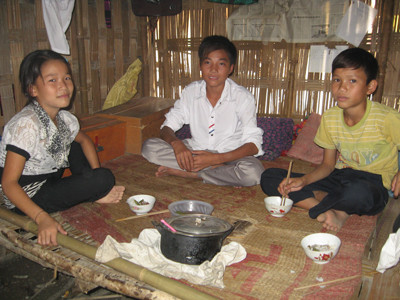 Một góc khu nội trú học sinh THCS nội trú Hữu Khuông