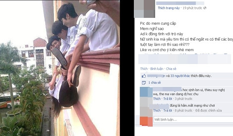  Bức ảnh xuất hiện trên một Fanpage của Facebook ngày 22/4