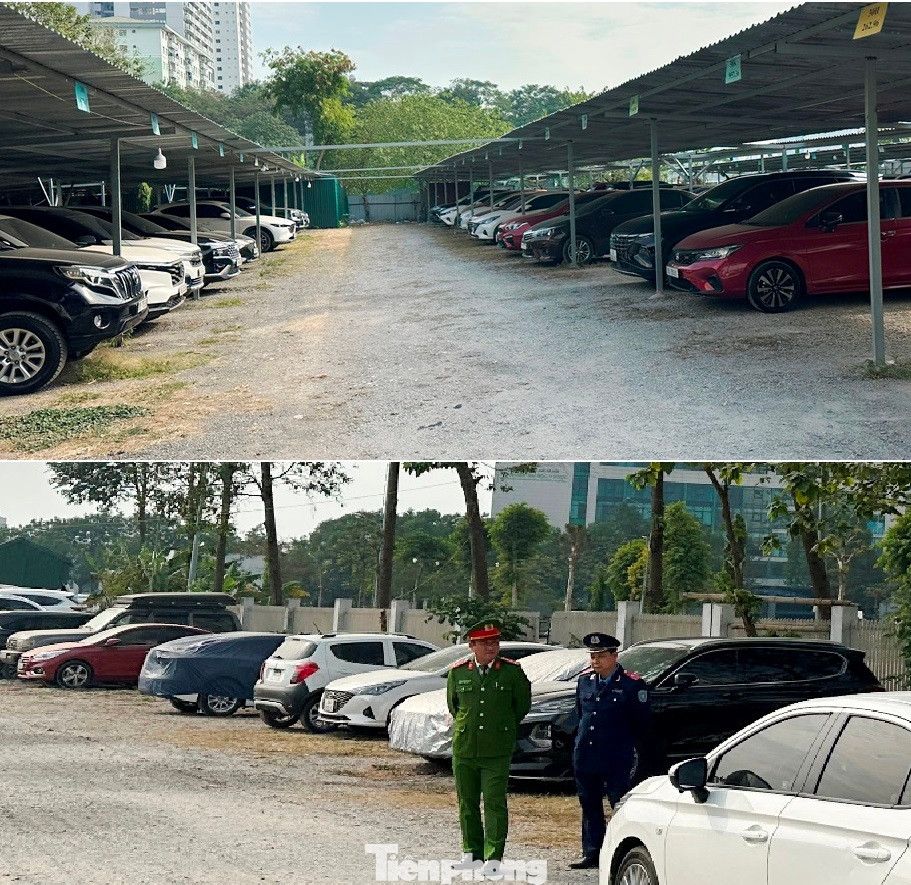 Tại đây tổ công tác liên ngành ghi nhận, các bãi xe này đang chứa trên 1.000 xe ô tô nhưng không tuân thủ các quy định về bãi trông xe, như không có biển báo điểm trông xe, chứng từ thu tiền dịch vụ theo quy định, đặc biệt nhân viên các bãi xe không xuất trình được giấy phép trông xe... Tại đây tổ công tác liên ngành ghi nhận, các bãi xe này đang chứa trên 1.000 xe ô tô nhưng không tuân thủ các quy định về bãi trông xe, như không có biển báo điểm trông xe, chứng từ thu tiền dịch vụ theo quy định, đặc biệt nhân viên các bãi xe không xuất trình được giấy phép trông xe...