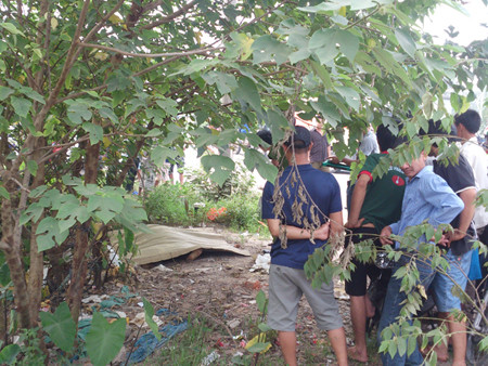 Khu vực phát hiện thi thể nạn nhân