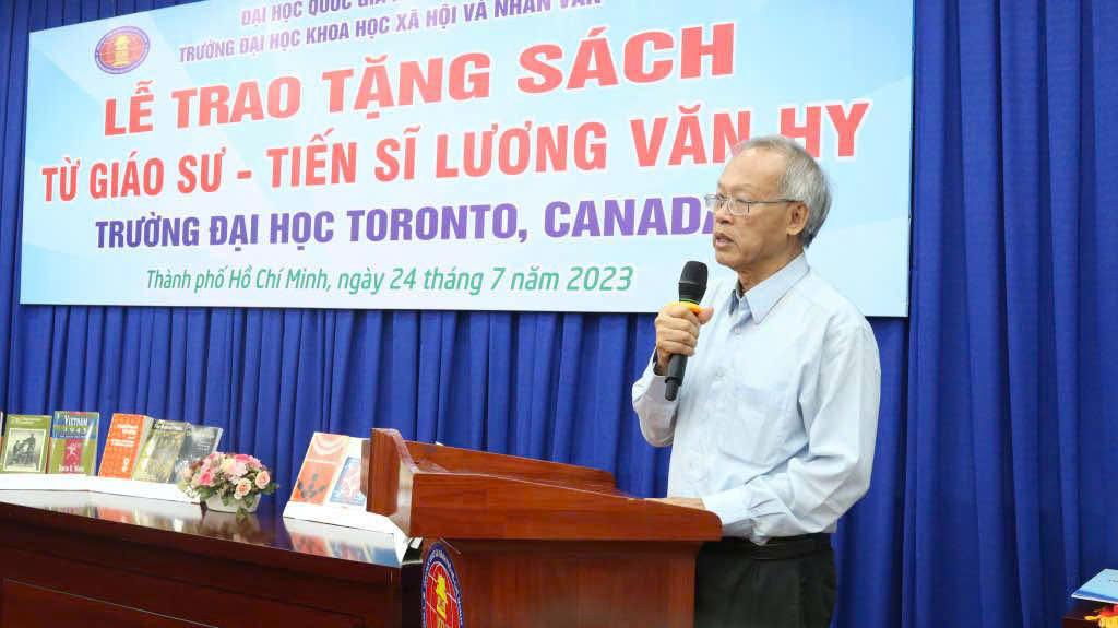 GS.TS Lương Văn Hy - Trường ĐH Toronto, Canada làm Giáo sư thỉnh giảng tại ĐHQG TPHCM.