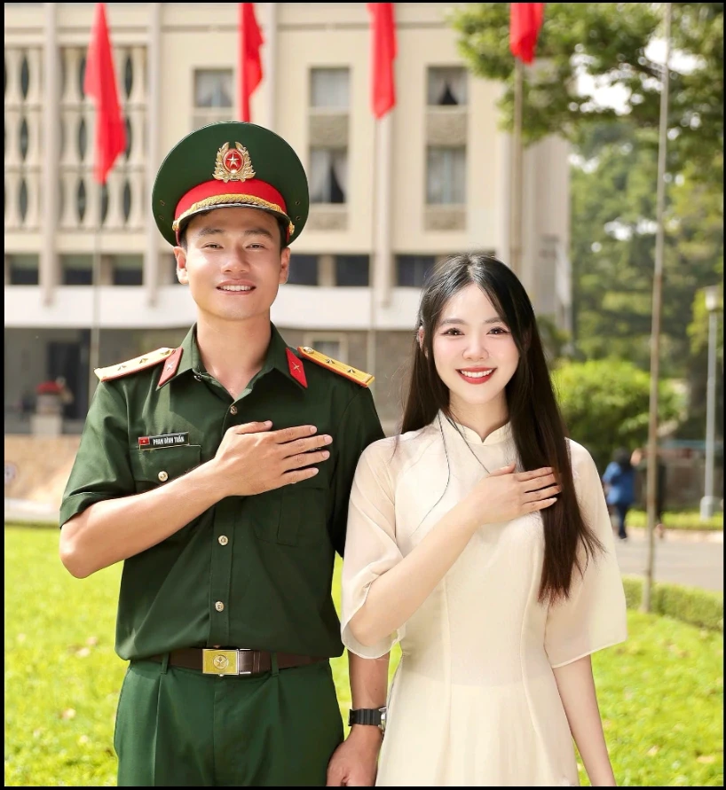 Tuấn và Trang hạnh phúc bên nhau (ảnh: NVCC)