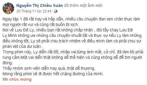 Vì sao NSƯT Chiều Xuân vội xin lỗi sau khi khen ngợi Lưu Đê Ly? ảnh 1