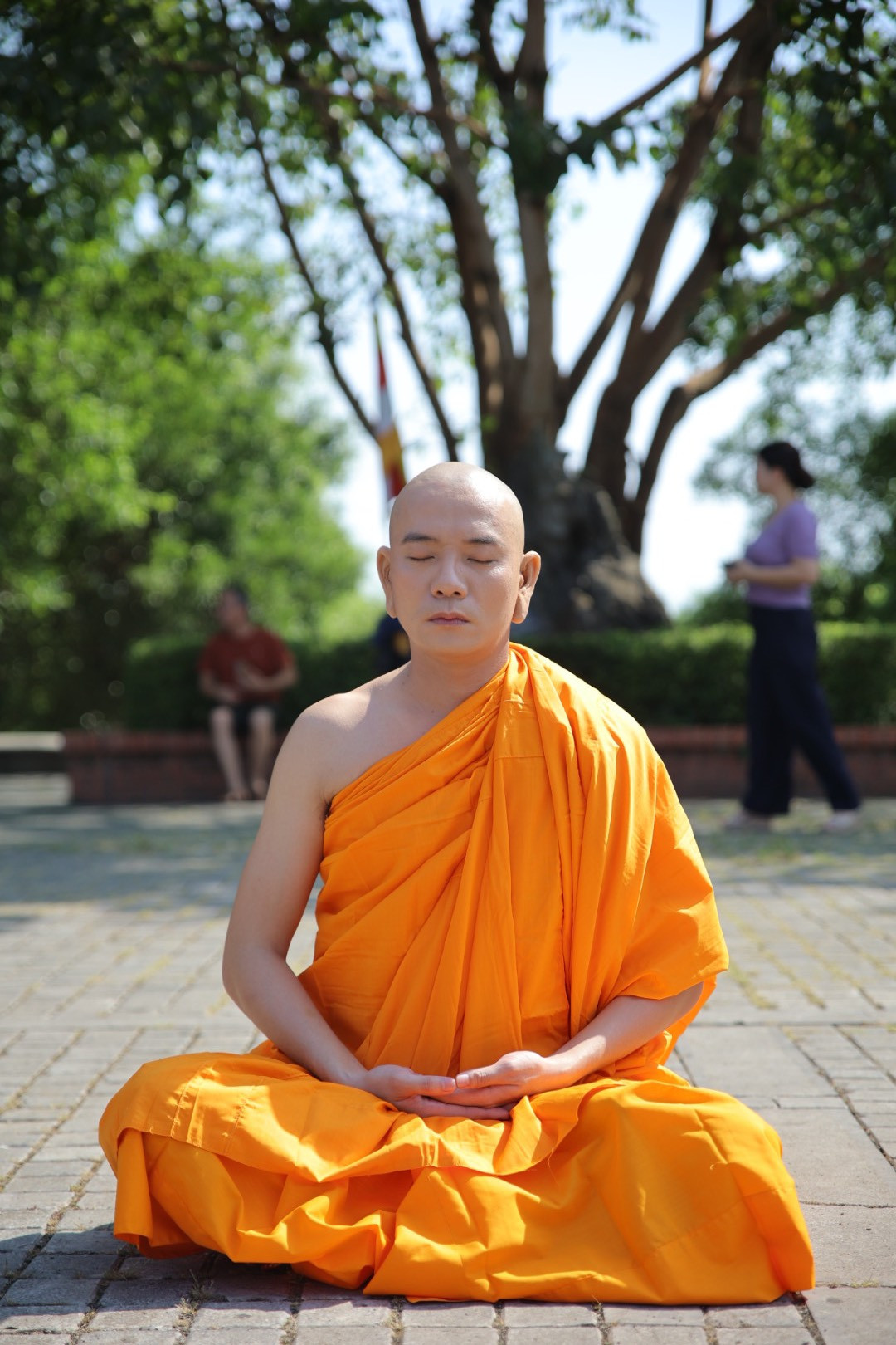 Diễn viên Việt Bắc hóa thân thành tôn giả Mục Kiền Liên trong bộ phim Mục Kiền Liên cứu độ mẫu thân.