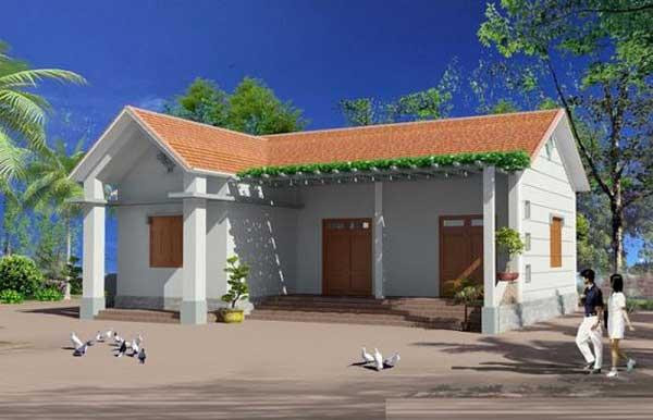 Mẫu thiết kế này rất phổ biến ở vùng nông thôn, vì nơi đây người người sở hữu diện tích rộng. Kiểu nhà này phù hợp với gia đình có từ 2 - 3 thành viên chung sống. Phần mái ngói truyền thống, mang tới sự gần gũi với kiến trúc xưa, nét đẹp đơn giản phù hợp với nhiều gia đình Việt. Mẫu thiết kế này rất phổ biến ở vùng nông thôn, vì nơi đây người người sở hữu diện tích rộng. Kiểu nhà này phù hợp với gia đình có từ 2 - 3 thành viên chung sống. Phần mái ngói truyền thống, mang tới sự gần gũi với kiến trúc xưa, nét đẹp đơn giản phù hợp với nhiều gia đình Việt.