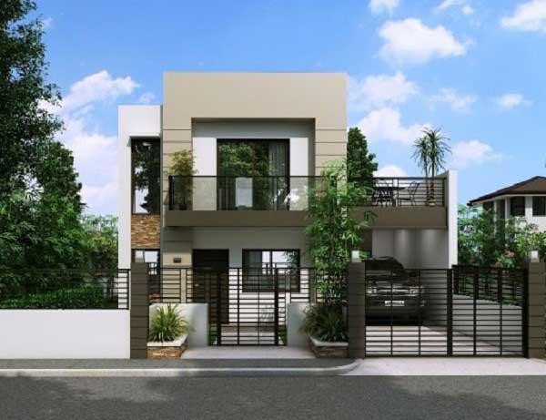 Kiến trúc hiện đại và màu sắc trung tính khiến căn nhà bắt mắt hơn.