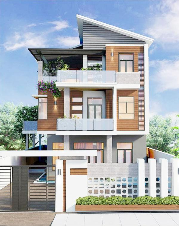 Đây là mẫu nhà ống 3 tầng 5x20 được nhiều người ưa chuộng vì thiết kế tối ưu phù hợp với tổng thể chung của cả con phố, lại có nét đặc sắc riêng.