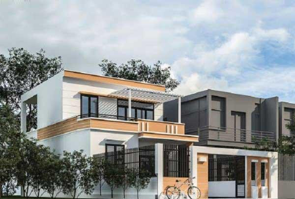 Thiết kế nhà với ban công quay về nhiều phía đang là xu hướng xây dựng trong năm 2021.