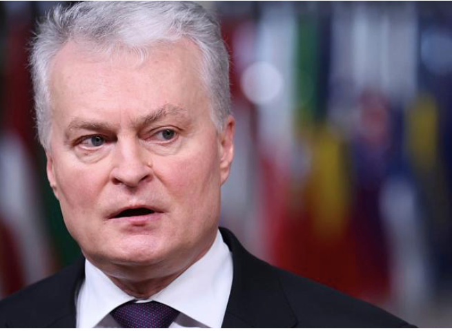 Tổng thống Lithuania Gitanas Nauseda. (Ảnh: AP) Tổng thống Lithuania Gitanas Nauseda. (Ảnh: AP)