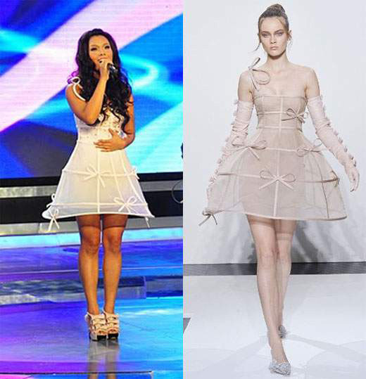 Phương Vy mặc váy giống thiết kế mới của Valentino lên sân khấu Ảnh: 2 Sao