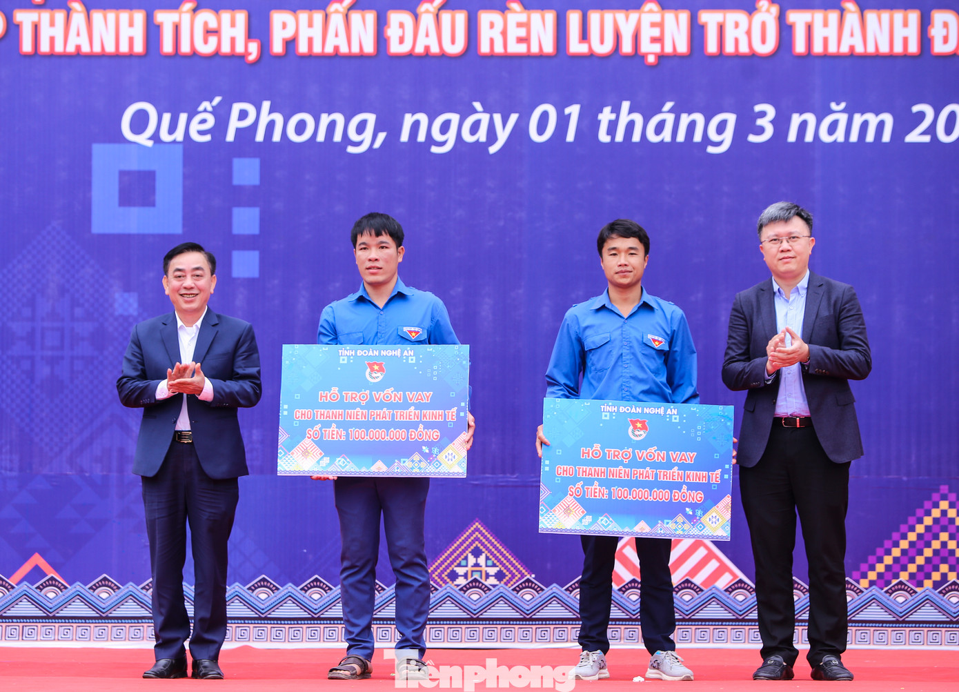 Tại lễ khởi động, nhiều hoạt động ý nghĩa đã diễn ra như hưởng ứng phong trào thi đua cả nước chung tay xóa nhà tạm, nhà dột nát do Thủ tướng Chính phủ phát động, Đoàn thanh niên Tập đoàn Bảo Việt Việt Nam đã hỗ trợ 2 căn nhà và Đoàn Thanh niên Tập đoàn Dầu khí Việt Nam hỗ trợ xây dựng 1 căn nhà cho người dân có hoàn cảnh khó khăn có nhu cầu xây dựng nhà ở trên địa bàn huyện Quế Phong. Mỗi căn nhà trị giá 50 triệu đồng. Ban Thanh niên Công an tỉnh cũng trao tặng 3 căn nhà tổng trị giá 180 triệu đồng cùng nhiều phần quà, hiện vật khác.