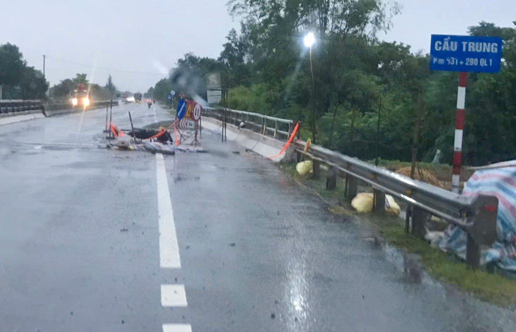 Hiện trường vụ tai nạn.