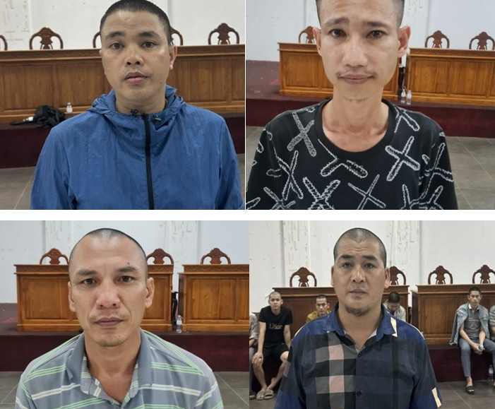 Nhóm đối tượng bị bắt giữ. Nhóm đối tượng bị bắt giữ.