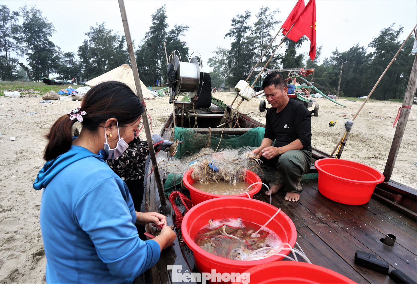 “Tuy thời tiết không thuận lợi nhưng gần 1 tuần trở lại đây, mỗi chuyến ra khơi từ đầu giờ chiều đến sáng hôm sau cũng thu được lượng lớn ghẹ. Ghẹ tươi ngon nên rất được giá, bình quân 80.000-200.0000 đồng/kg (tùy loại)”, ông Bình (52 tuổi) cho hay.