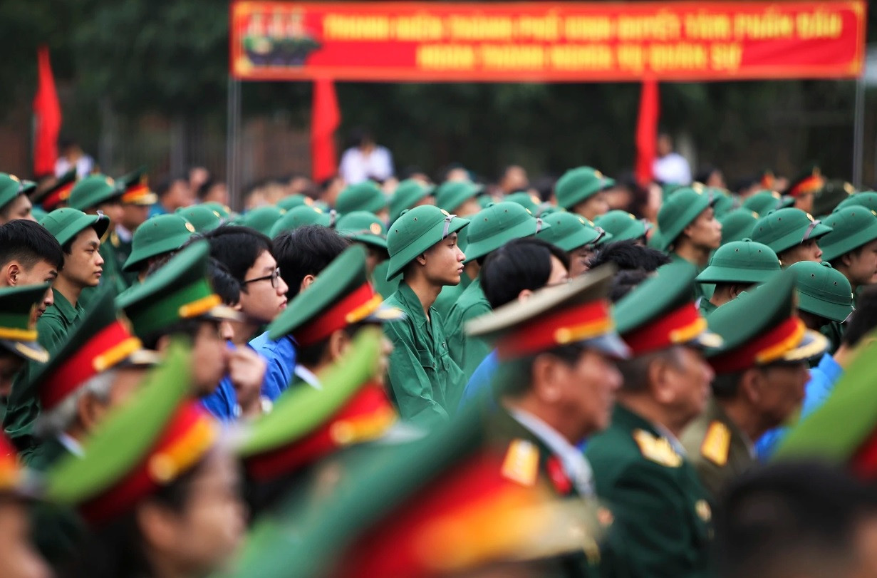 Năm 2024, huyện Nghi Xuân được giao chỉ tiêu tuyển chọn 110 thanh niên tham gia nghĩa vụ. Ảnh minh họa. Năm 2024, huyện Nghi Xuân được giao chỉ tiêu tuyển chọn 110 thanh niên tham gia nghĩa vụ. Ảnh minh họa.