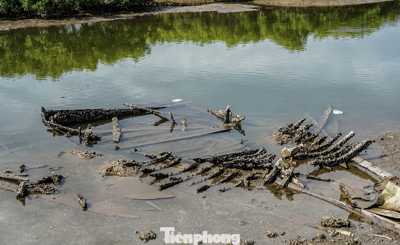 Một số tàu cá mục nát, gây ô nhiễm và mất an toàn cho khu vực luồng lạch khi tàu cá vào neo đậu.