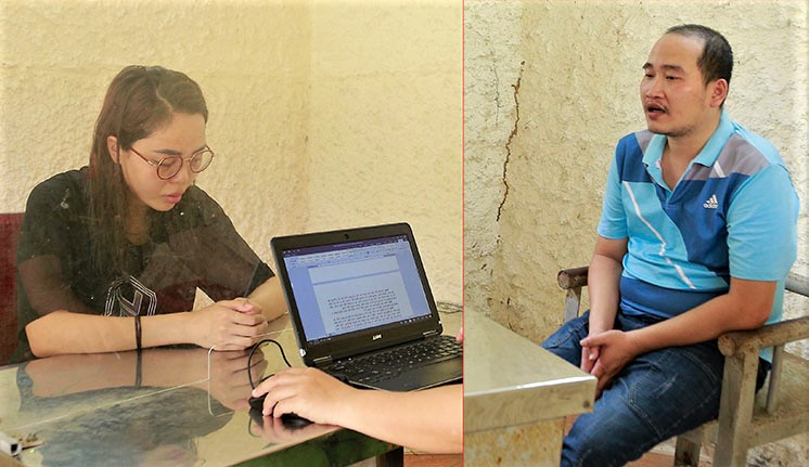 Hà và Nguyễn Phú Vinh tại cơ quan điều tra.