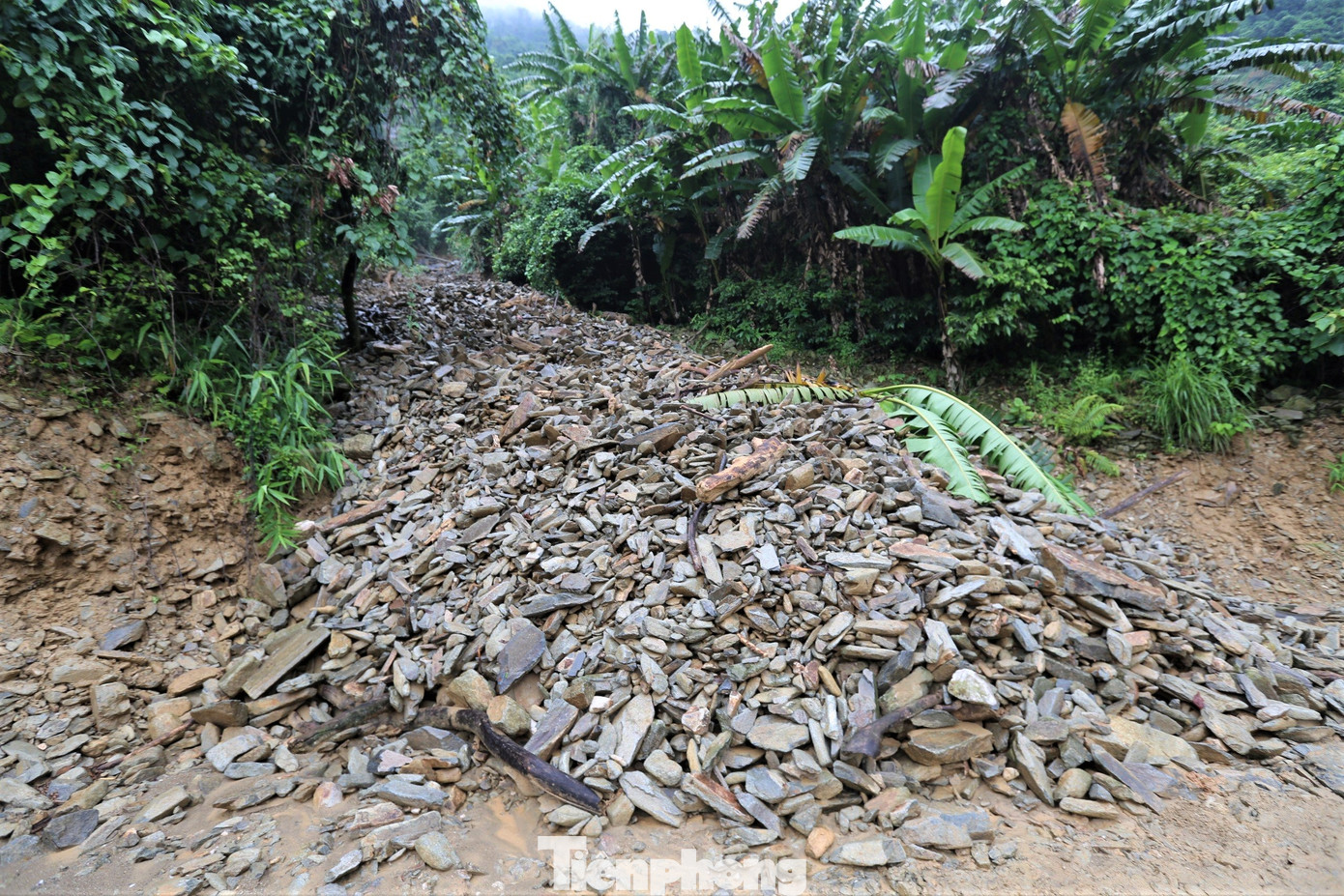 Tiềm ẩn nguy cơ sạt lở cao từ công trường đường dây 50kV