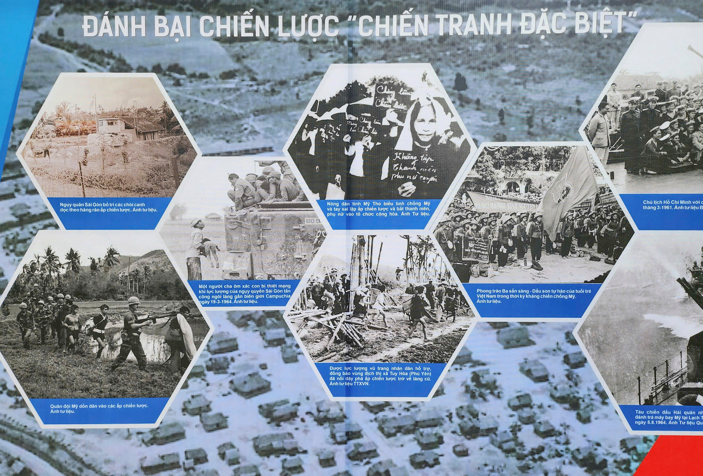 130 hình ảnh tư liệu được trưng bày trong Khu di tích lịch sử quốc gia đặc biệt Ngã ba Đồng Lộc ở thị trấn Đồng Lộc, huyện Can Lộc (Hà Tĩnh).