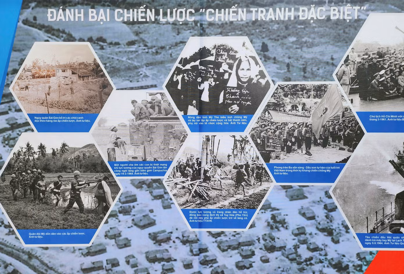 130 hình ảnh tư liệu được trưng bày trong Khu di tích lịch sử quốc gia đặc biệt Ngã ba Đồng Lộc ở thị trấn Đồng Lộc, huyện Can Lộc (Hà Tĩnh).