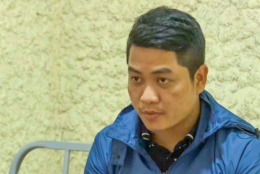 Vũ Anh Tú tại cơ quan điều tra.