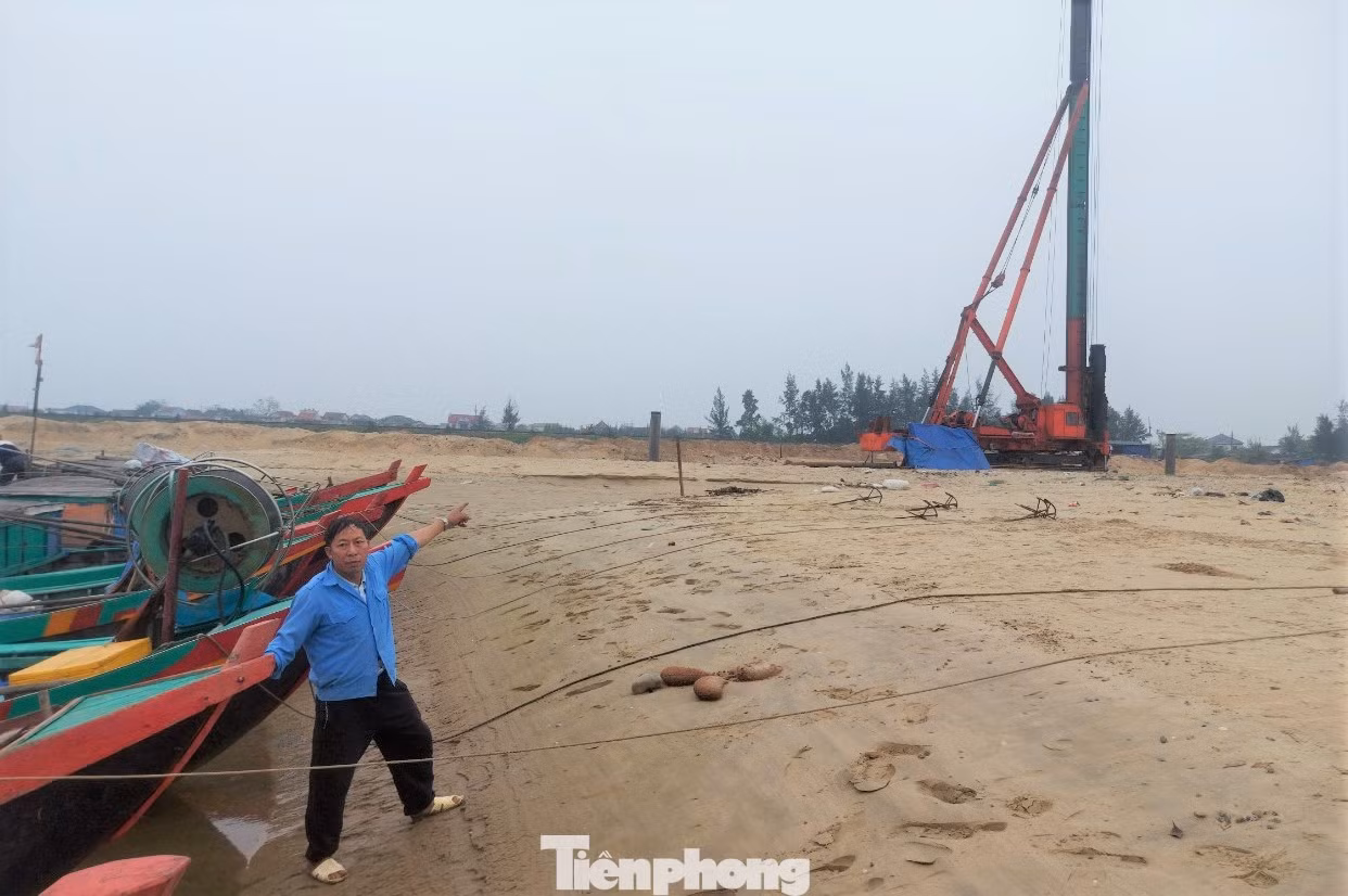Ngư dân địa phương mong dự án sớm hoàn thành.