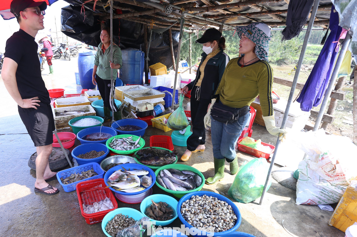 “Mới đầu mùa nhưng ghẹ rất to, chắc, giá cá cũng ở mức vừa nên nhiều người lựa chọn. Nhìn từng mớ tôm, ghẹ tươi ngon nên tôi cũng chọn mua để chiêu đãi gia đình”, anh Xuân Sinh (36 tuổi, trú TP Hà Tĩnh) nói. “Mới đầu mùa nhưng ghẹ rất to, chắc, giá cá cũng ở mức vừa nên nhiều người lựa chọn. Nhìn từng mớ tôm, ghẹ tươi ngon nên tôi cũng chọn mua để chiêu đãi gia đình”, anh Xuân Sinh (36 tuổi, trú TP Hà Tĩnh) nói.