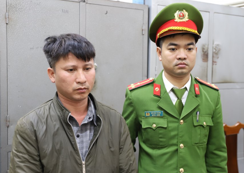 Tài xế Hồ Tự Quý tại cơ quan điều tra.