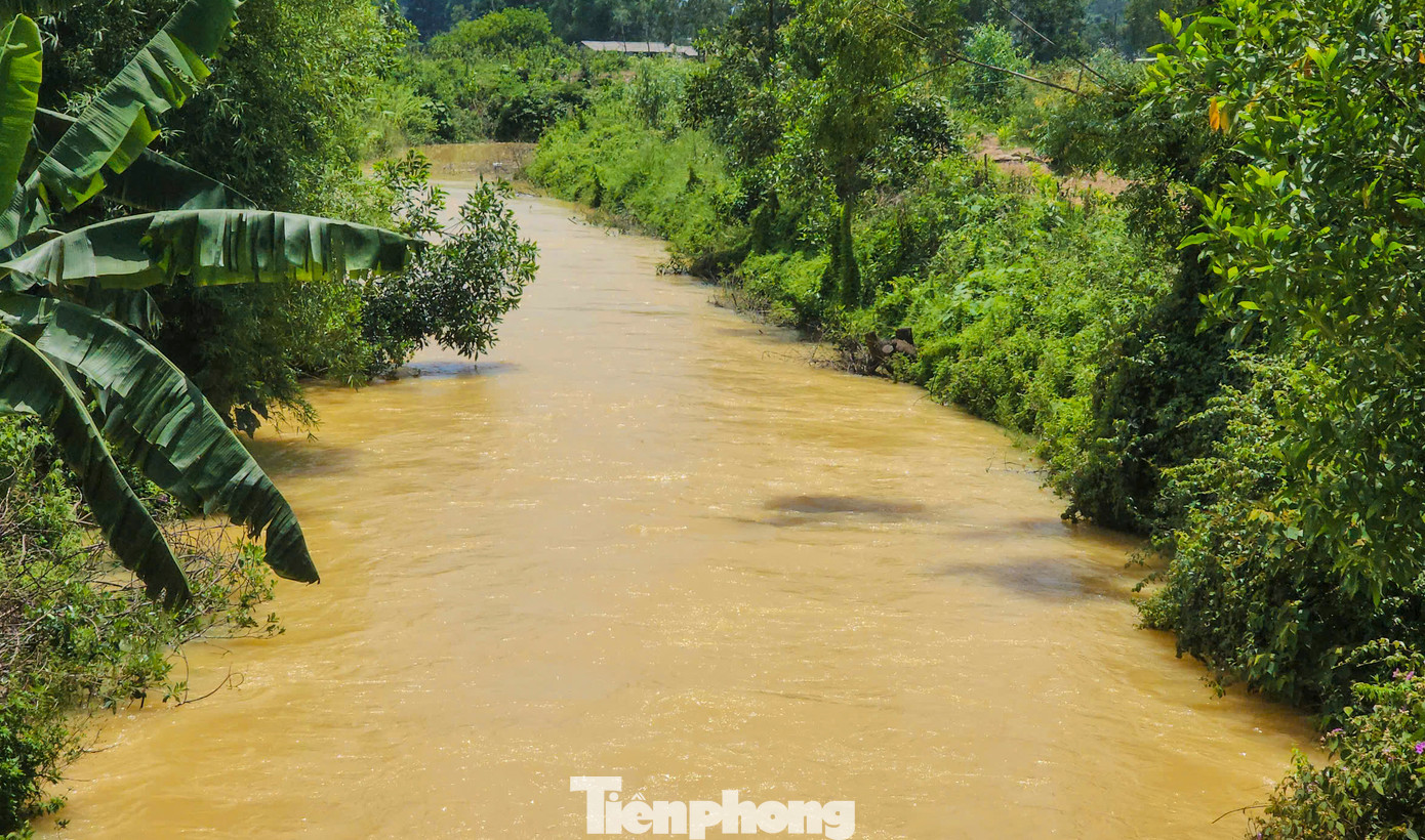 Ngành chức năng nhận định lượng phù sa lớn từ đáy hồ khiến nước đổi màu. Ngành chức năng nhận định lượng phù sa lớn từ đáy hồ khiến nước đổi màu.