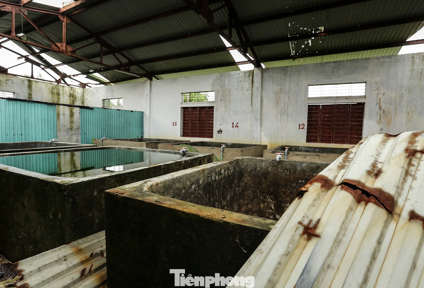 Gần 10 năm qua, trại thực nghiệm không một bóng người qua lại, trở nên hoang tàn, đổ nát. Các hạng mục của khu nuôi thực nghiệm và sản xuất giống nhếch nhác, các vật dụng dùng nuôi thủy sản để chỏng chơ, hệ thống cửa hư hỏng, mái tôn gió thổi bay tung tóe