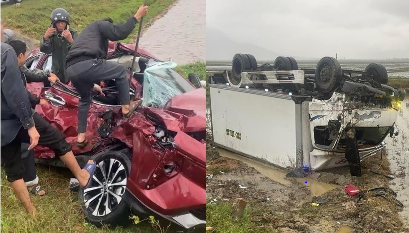 Hiện trường vụ tai nạn.