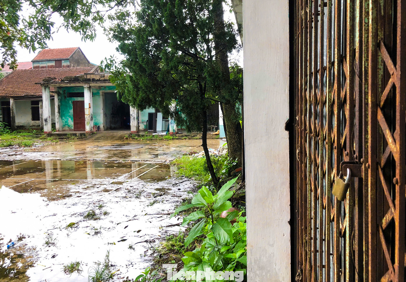 Do các dãy nhà lâu ngày không được sử dụng nên người dân xung quanh tận dụng làm nơi để xe, gia công nhôm kính.